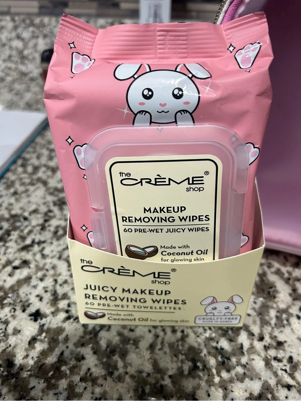 Crème x Hello Kitty Pink Makeup Brush Set with Bag & Wipes